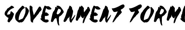 Government Torment font preview
